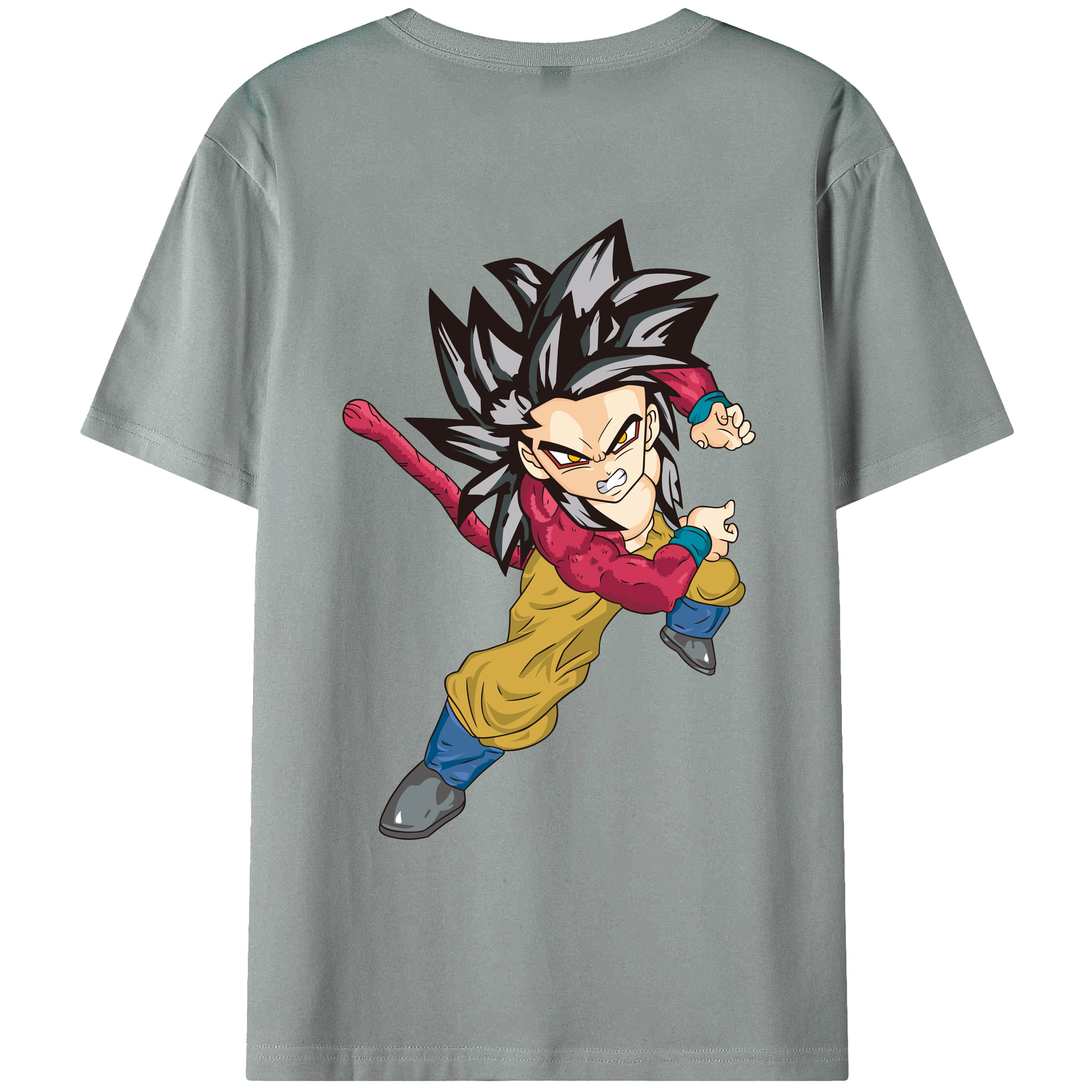 （画像用） ドラゴンボール 孫悟空（そん ごくう）Son Goku カカロット DRAGON BALL Kakarotto 綿100％ メンズ半袖Tシャツ（バックプリント） 通気性